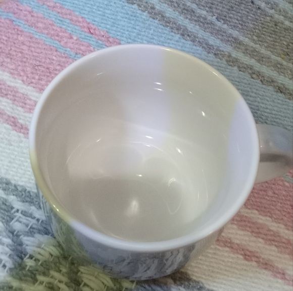 4/$15 Place and Time mug with Penguin family Blue & White Silver Outline - Picture 4 of 6